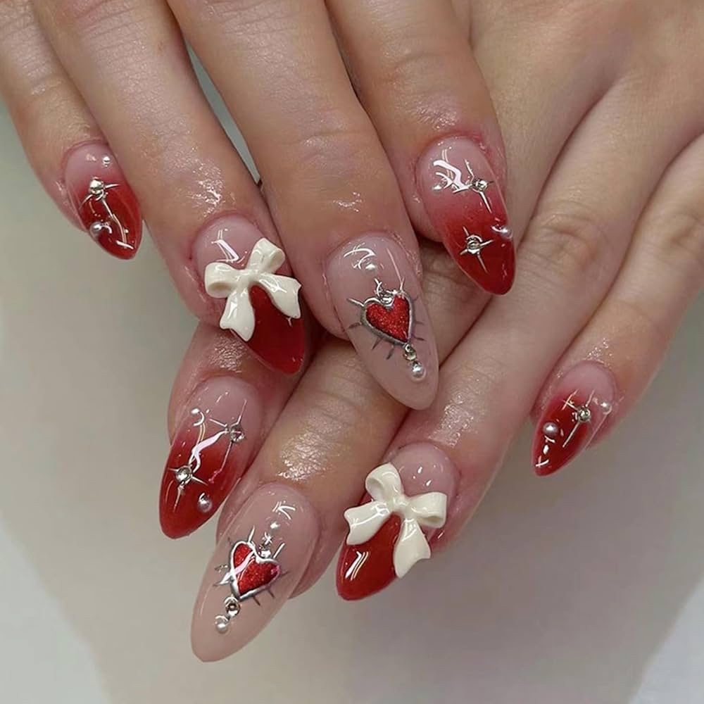 3D Heart Nail Art